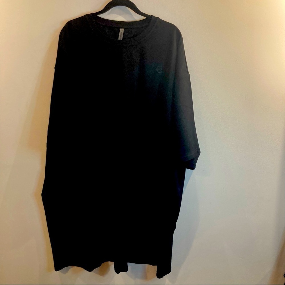 EMMA KNUDSEN Sz 2X Oversized Cotton Blend Short Sleeve Tunic Jersey  Knit Dress